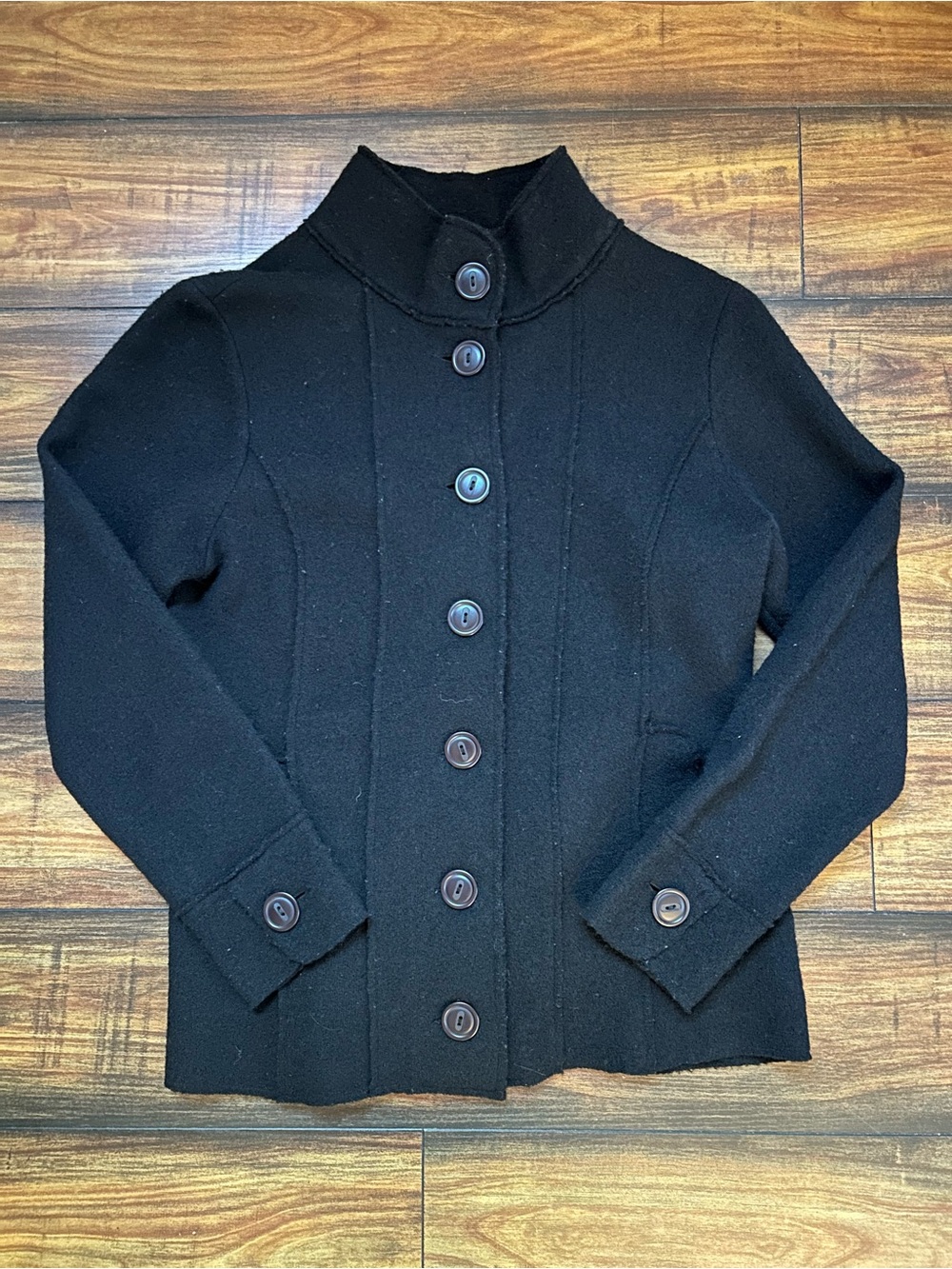 Semantiks 100% Wool Sweater Black Warm Sz Small